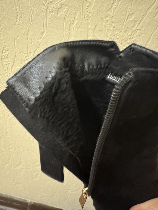 Зимние черные ботильоны