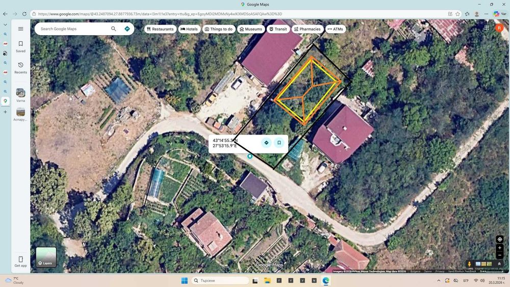 парцел Сълзица 484 м2 , без денивелация , 50 000 Е