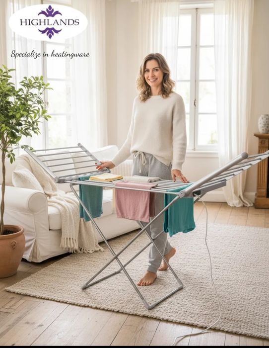 Сушилка для белья складная электрическая с обогревом работает от сети