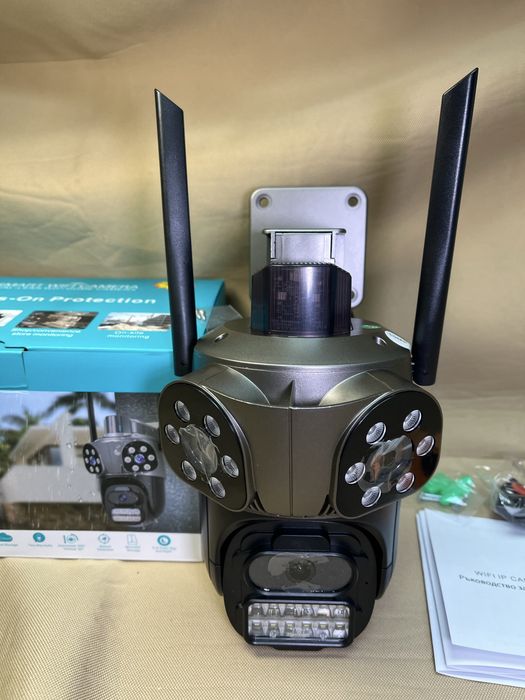 Тройна камера wifi 10 mpx последен модел 2026 сирена camera kamera