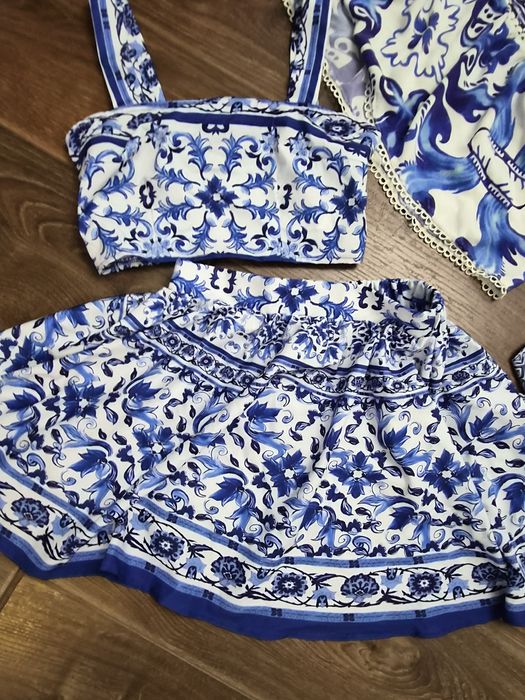 Сет Зара бяло и синьо