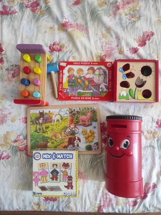 Детски играчки, пъзели, сортери, 9-18 м, 2-3-4 год