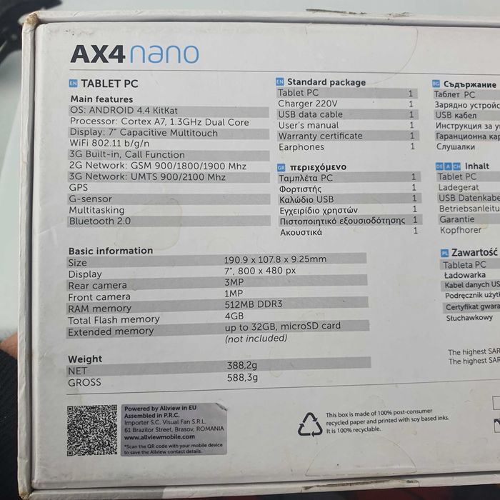 Necesita Acumulator-Exact ca in poze-Impecabila-60 lei-Tableta Allview