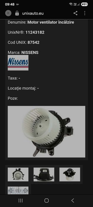Ventilator habitaclu peugeot/citroen nou