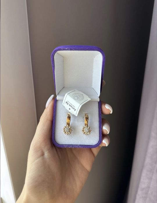 Золотые серьги Алтын-Ай