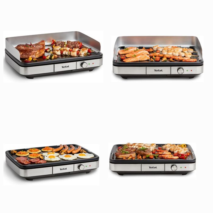 Tefal електрическа скара Maxi Plancha CB690, черен/стомана, 2.300W