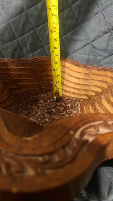 Индийски панер  с дърворезба сгъваем