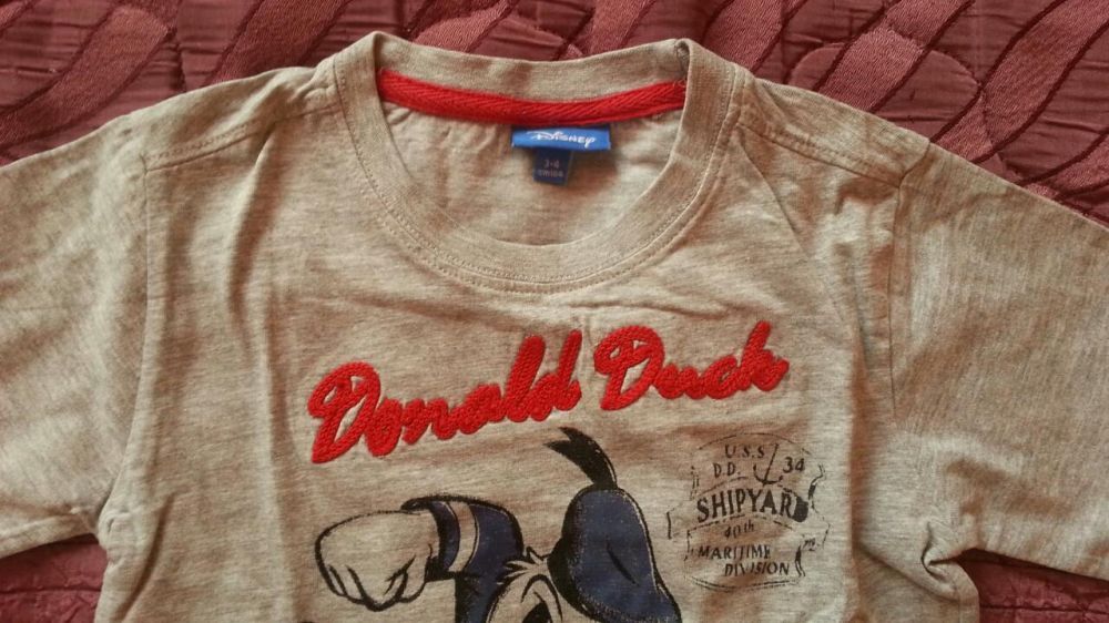 Детска блуза с дълъг ръкав Disney за момче, размер 3-4 год.