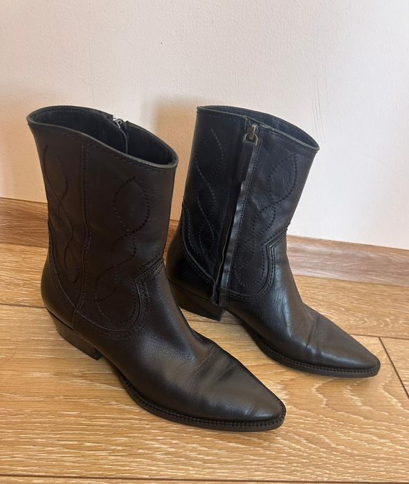 Ботинки казачки кожаные