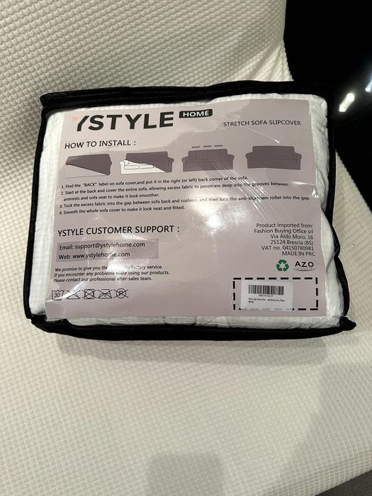 Нов калъф протектор , за тройка диван, бяло кадифе,