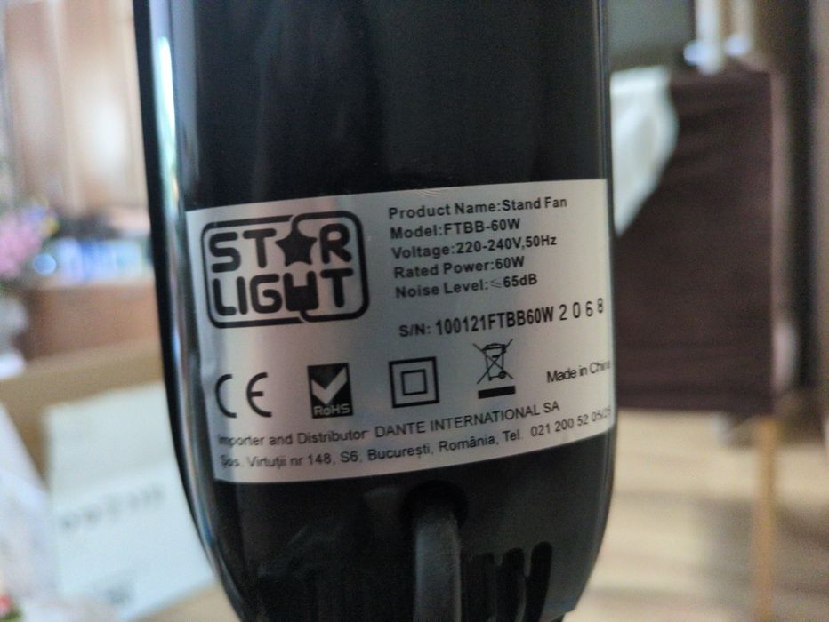 Star light ventilator cu telecomanda