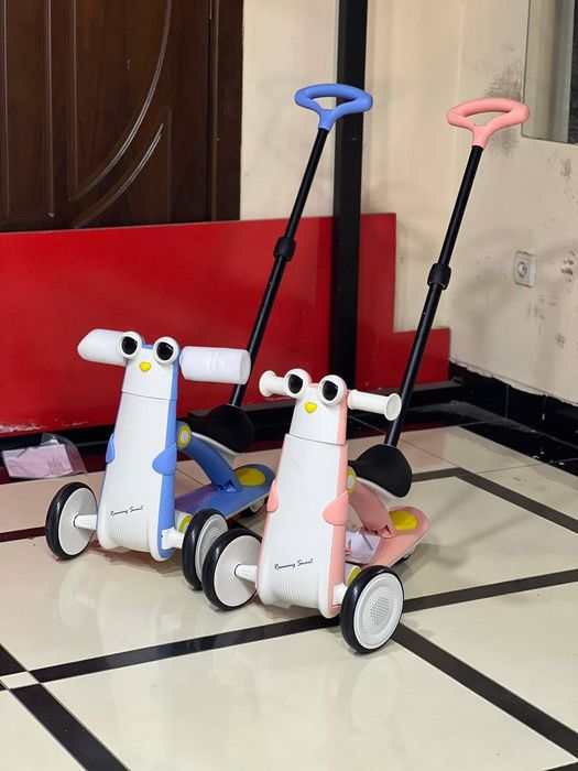 Новый детский самокат трансформер с родительской ручкой