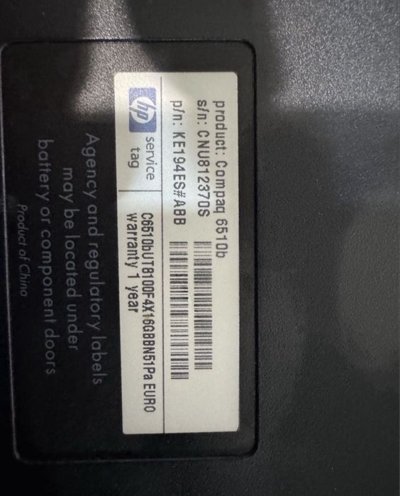 Laptop HP Compaq 6510B