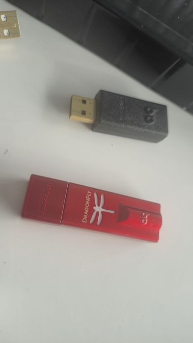 Placa sunet DAC Audioquest dragonfly red + audioquest jitterbug