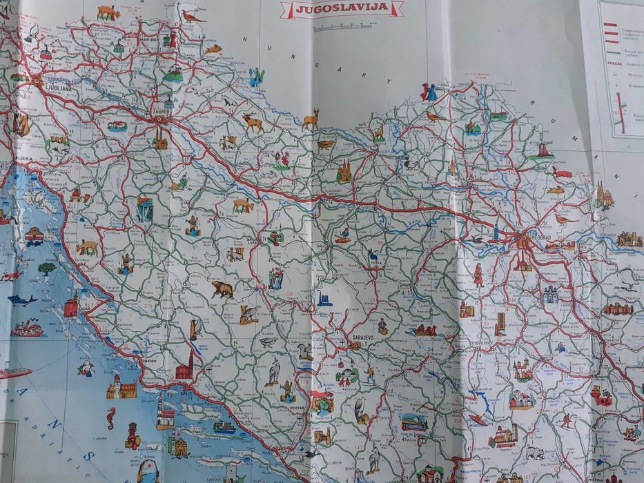 Лот от 4 карти на Югославия / Сърбия и Белград