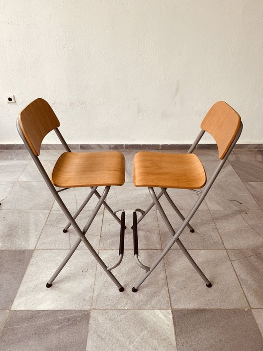 Скандинавски сгъваеми бар столове – 4 броя | Minimalist Nordic Design