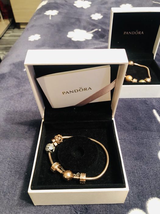 Bratara Pandora Gold roze