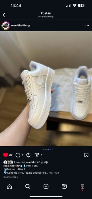 Adidasi albi 44 force