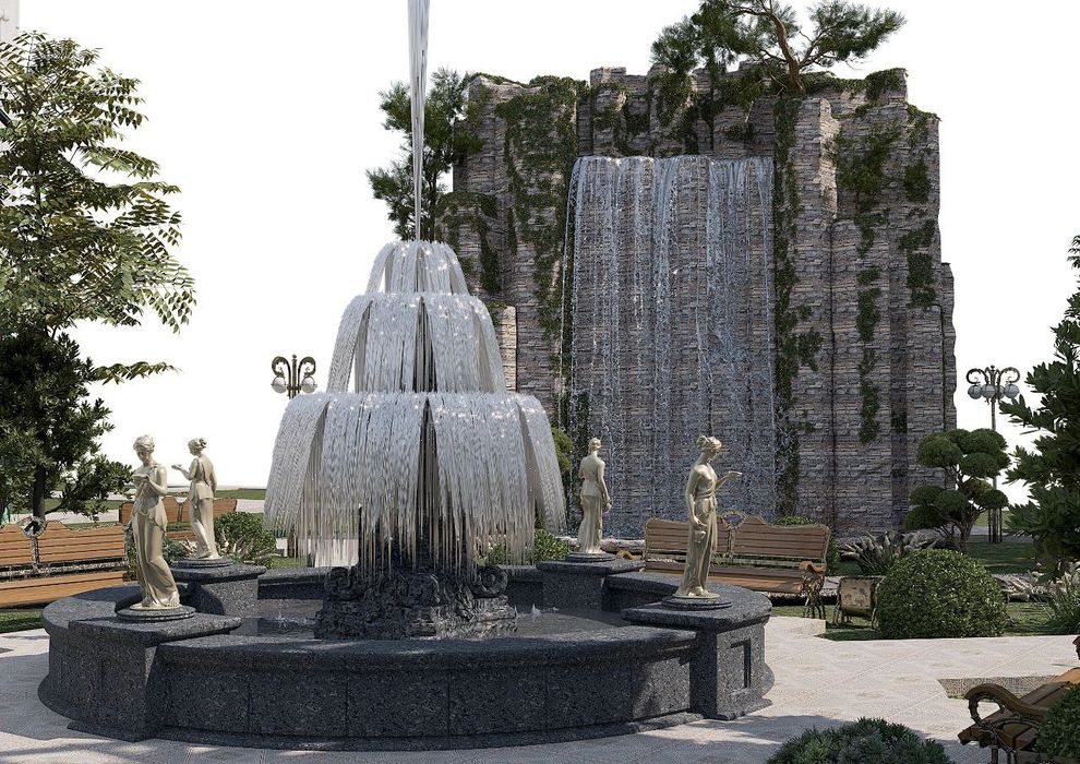 Водопад,бассейн,фонтан,пруд,ручей,хай тек,арт бетон,фасад, барельеф