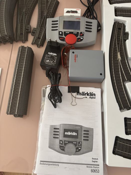 Set marklin+ locomotive+ piste