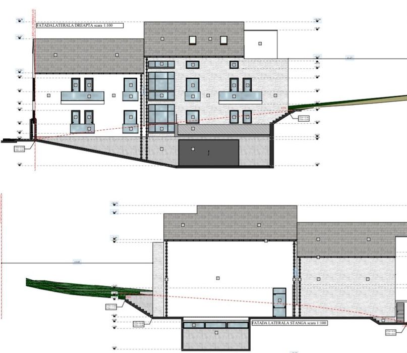 Teren 455 mp,cu proiect de casa pe 4 nivele,S+P+E+M,str PREDEAL