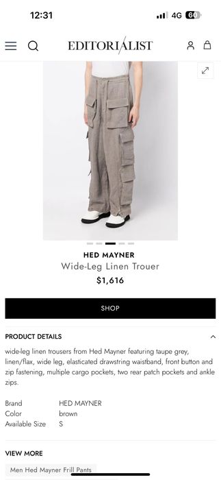 pantaloni cargo in hed mayner noi s lux super pret