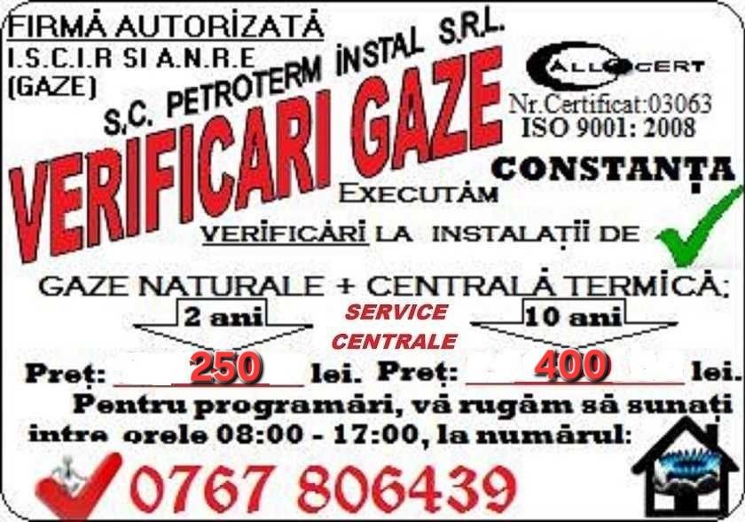 Verificari Gaze+Centrala-250lei Constanta