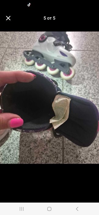 Детски ролери лилаво и бяло