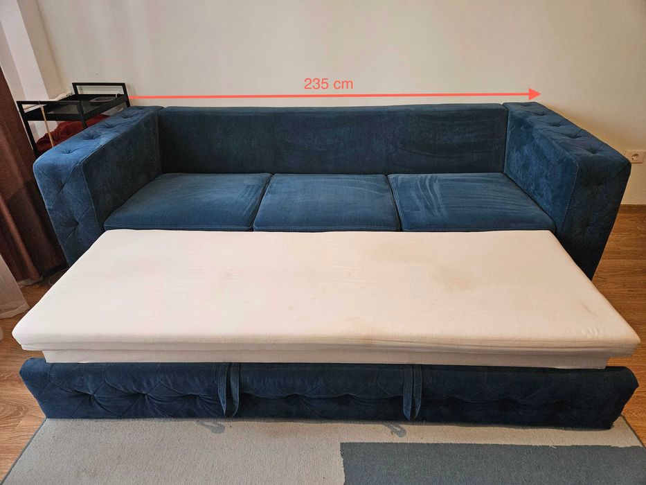 Canapea extensibila 3 locuri - turcoaz