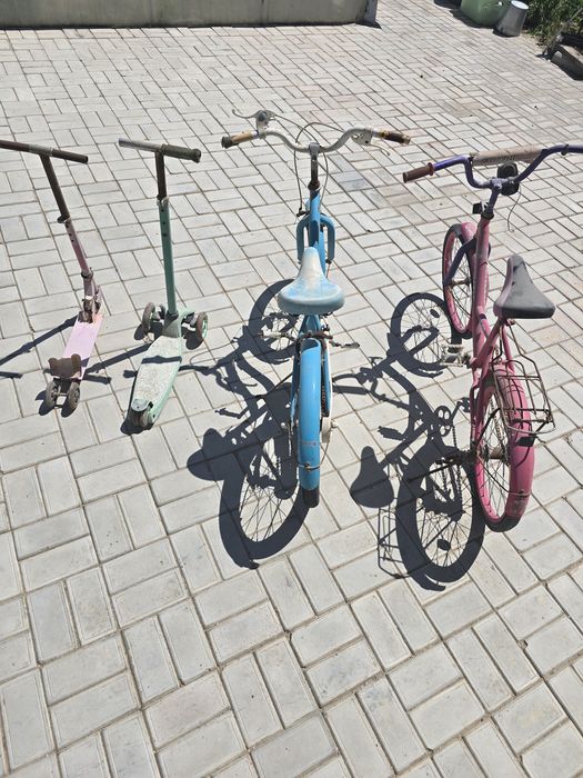 Велосипед и самокат