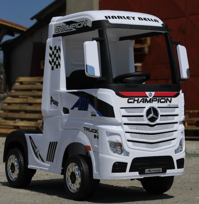 Camion electrica pentru copii Mercedes Actros 4x35W 12V 14Ah #White