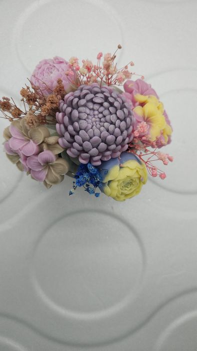 Вечен ,ароматен букет от соев восък,ръчно изработен.