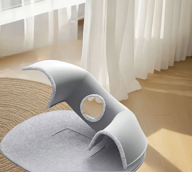 Плюшено котешко легло с тунел за игра - размер М, 55*75см