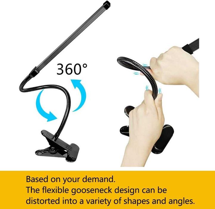 Lampa Birou/citit,cu clema,Dimabila+ajustabila360, REDUS de la 220RON