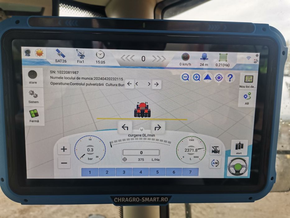 GPS cu autoghidare pentru tractor cu precizie 2,5 cm