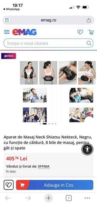 Aparat de masaj shiatsu Nou