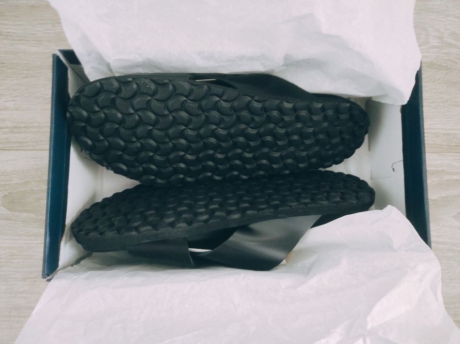 Нови мъжки черни чехли Teodor от естествена кожа