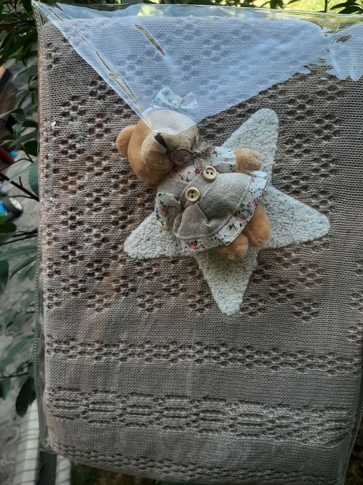 Мягкий вязаный плед для новорожденных, универсальный детский трикотаж,