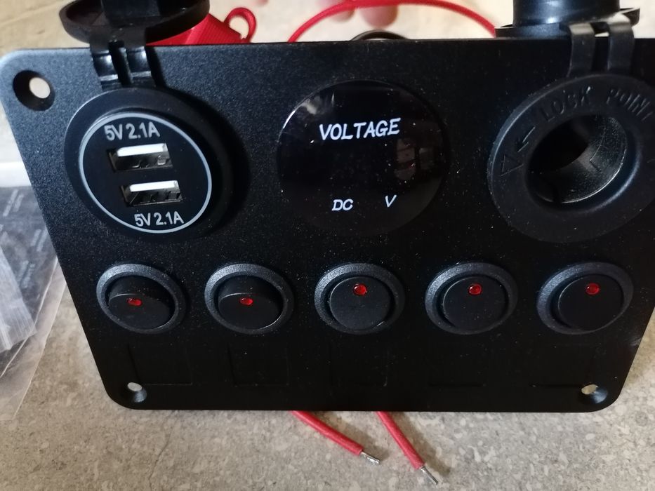 Panou incarcare USB sí  5 intrerupatori rulota camper autorulota