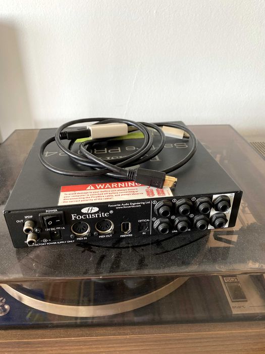 Placa audio firewire Focusrite Saffire Pro 24 cu adaptorul thunderbolt