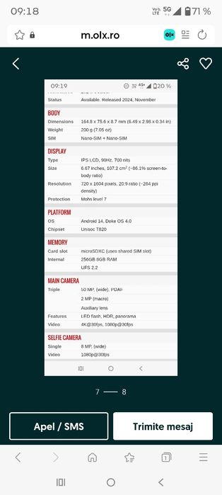 Blackview Shark 9 2025 telefon Android 5G nou sigilat