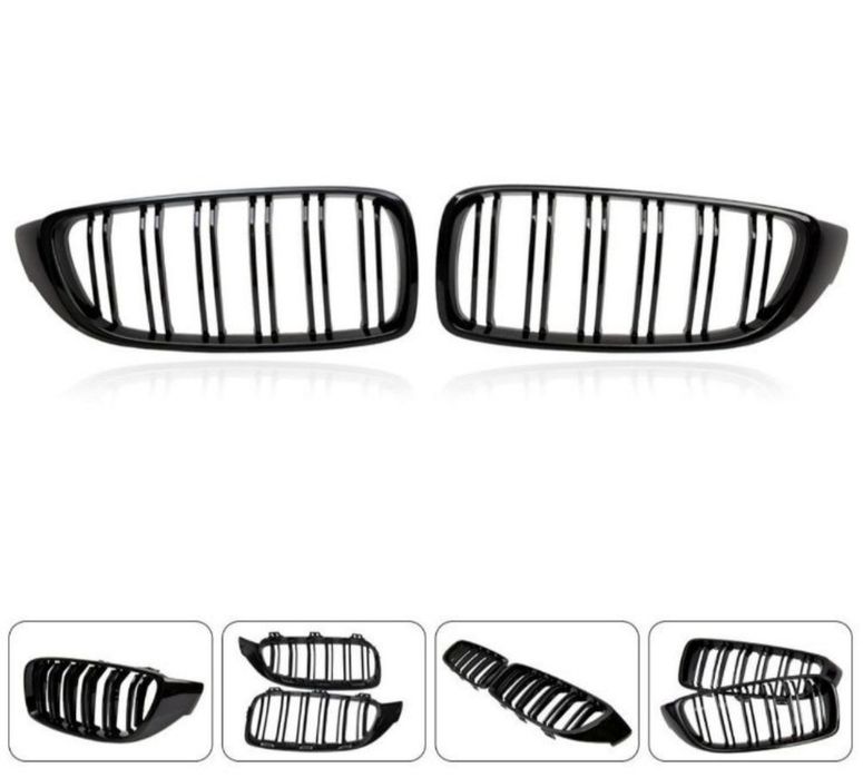 Черни двойни бъбреци пиано лак БМВ BMW F32 F33 F36 F82 F83 2013 - 2017
