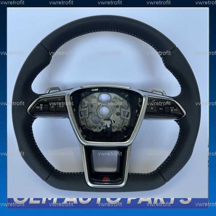 NOU: Volan cu Comenzi Sline Tesit Audi A6 C8 A7 4K A8 Padele S-line