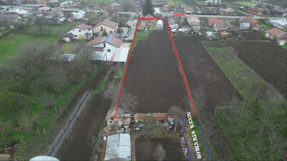 Teren casa Manasia DN2A | Loturi 380-560 mp | Utilități
