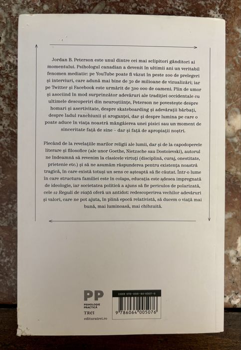 12 Reguli de Viață – Jordan Peterson – vanzare rapida