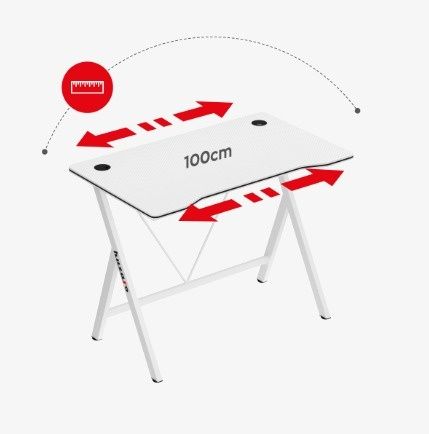 Birou pentru gaming Hero 1.4 Alb