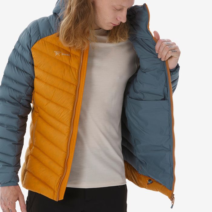 Geacă umplutură din puf Alpinism Galben - produs resigilat Decathlon