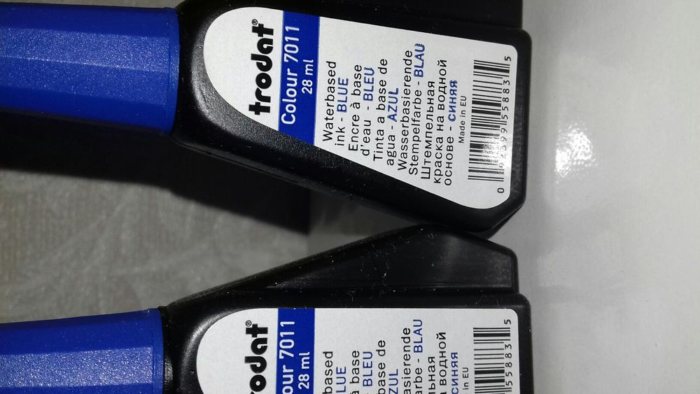 Штемпельная краска 28мл.синяя