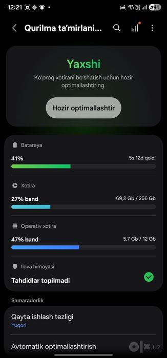 Samsung s22 ultra holati ideal hamma narsasi  ishlidi  kar dok
