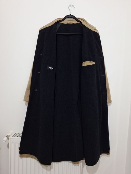 Pardesiu gros Hugo BOSS Vintage Celica avant garde 75% bumbac mărime L